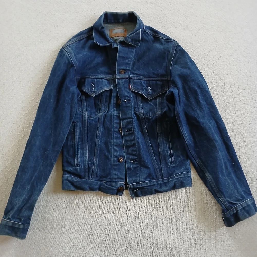 levis ♡ 80s denim trucker type 3 jacket vintage red tab removed retro 38long